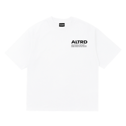 WHITE SIGNATURE MOTIF T-SHIRT