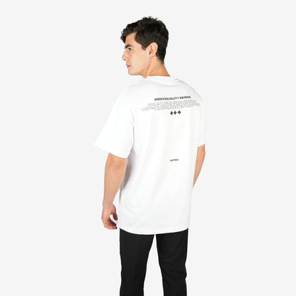 WHITE SIGNATURE MOTIF T-SHIRT