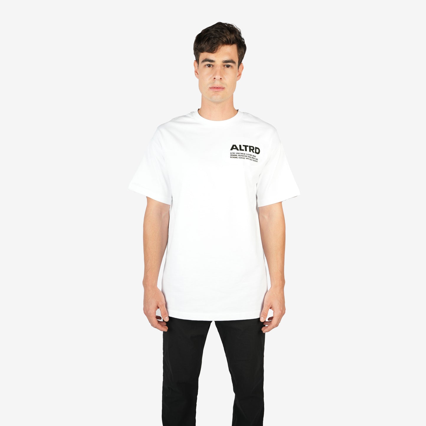 WHITE SIGNATURE MOTIF T-SHIRT